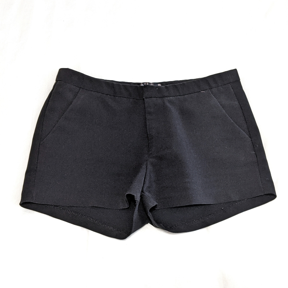Mid-Rise Black Shorts
